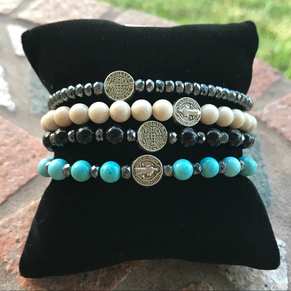 $40 All or $15 one Gemstones medal saint bracelet - Picture 3 of 8